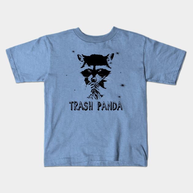 Trash Panda Kids T-Shirt by Danispolez_illustrations